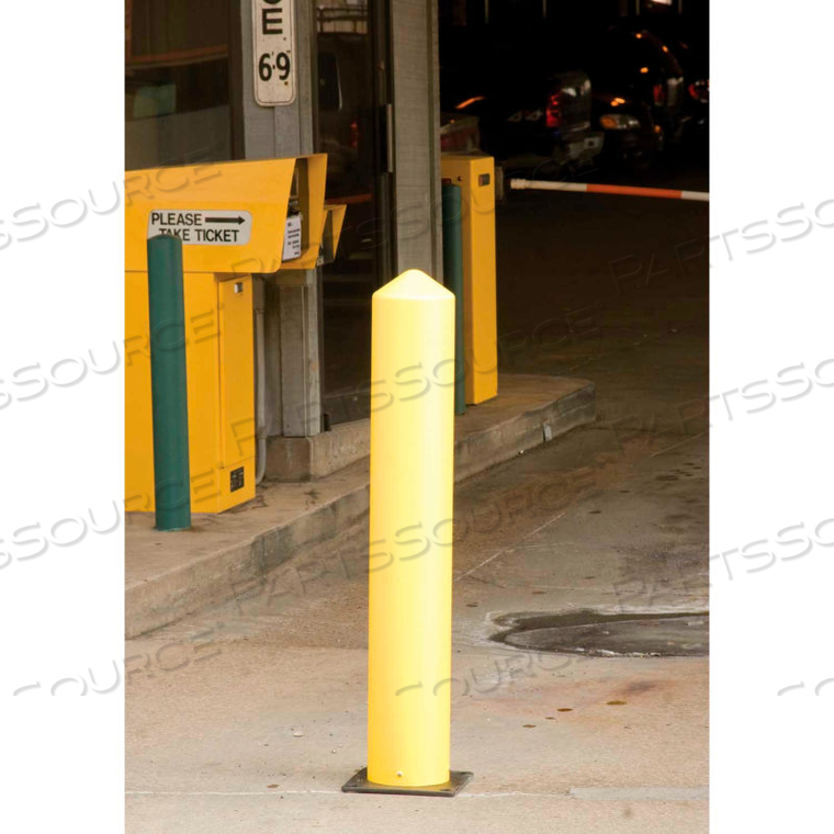 EAGLE POLY BOLLARD POST YELLOW 5"W X 42"H by Eagle