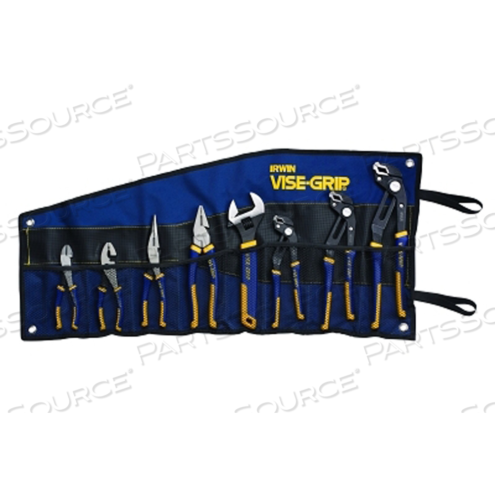 VISE-GRIP 8 PC. SET (LNG NOSE, SLP JOINT, DIA., TNG & GRV, LINESMAN, ADJ. WRNCH) by IRWIN Tools VISE-GRIP 8 PC. SET (LNG NOSE, SLP JOINT, DIA., TNG & GRV, LINESMAN, ADJ. WRNCH) by IRWIN Tools