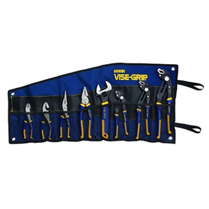 VISE-GRIP 8 PC. SET (LNG NOSE, SLP JOINT, DIA., TNG & GRV, LINESMAN, ADJ. WRNCH) by IRWIN Tools
