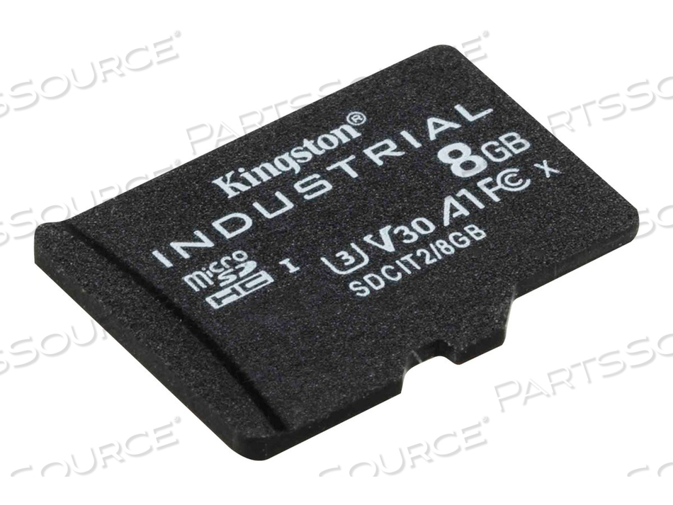 INDUSTRIAL, FLASH MEMORY CARD, 8 GB, A1 / VIDEO CLASS V30 / UHS-I U3 / CLASS10, MICROSDHC UHS-I by Kingston Technology