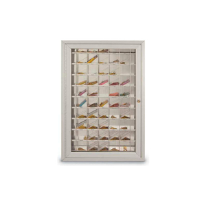 ALUMINUM KEY & CREDIT CARD CABINET, 70 POCKETS, 23"W X 3-1/4"D X 35"H, SATIN by United Visual Products