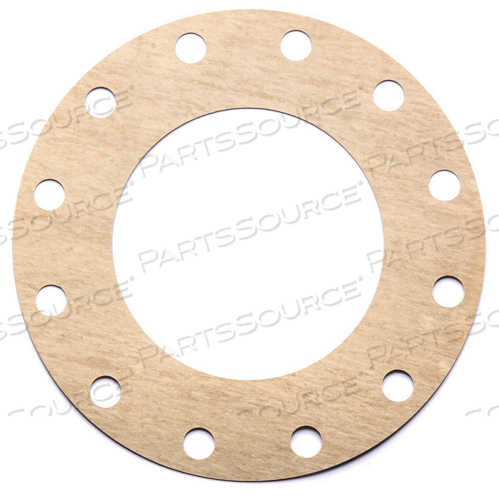 FULL FACE FLANGE GASKET, CLASS 150, ARAMID, SBR BINDER, FOR 10 IN PIPE, 1/8 IN THICK, WHITE by Approved Vendor