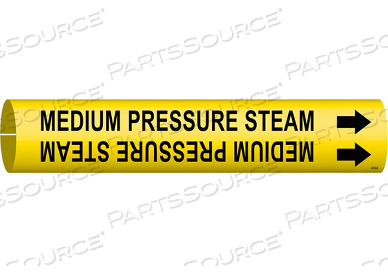 PIPE MARKER MEDIUM PRESSURE STEAM YELLOW by Brady Americas PIPE MARKER MEDIUM PRESSURE STEAM YELLOW by Brady Americas