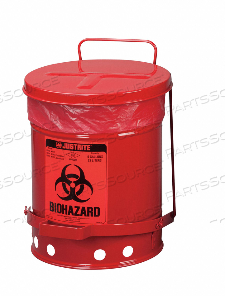 BIOHAZARD WASTE CONTAINER 15 IN W by Justrite