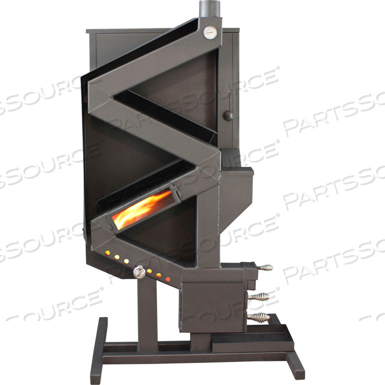 50 H X 24 W X 15IN D 2000SQ-FT GRAVITY FED NON-ELECTRIC PELLET STOVE 