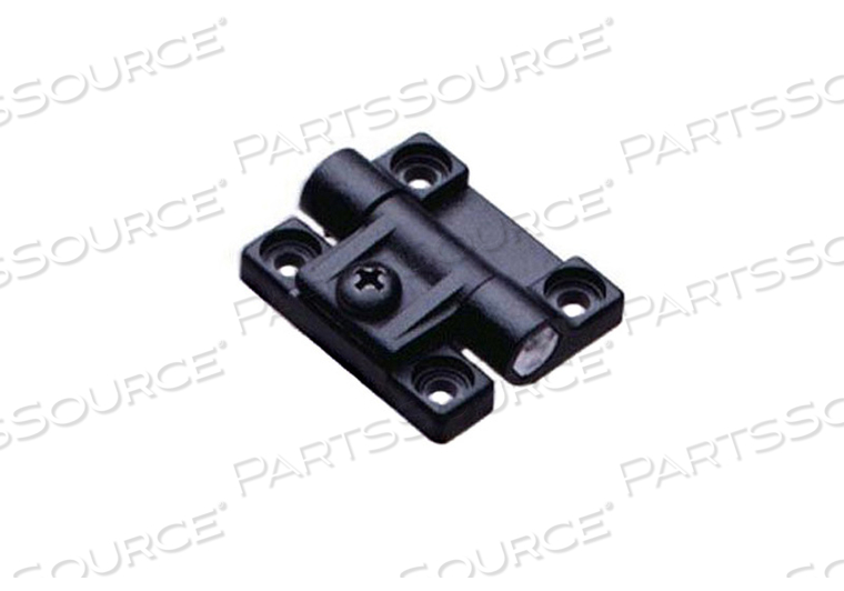 HINGE, ADJUSTABLE TORQUE, BLACK, ACETAL COPOLYMER, 42.9 X 36.5 X 12.7MM DIMENSIONS by Global Focus Marketing & Distribution (GFMD)