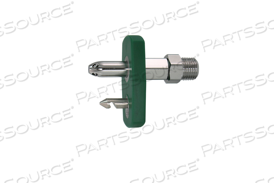 QUICK CONNECT ADAPTER, MALE X 1/4 IN MNPT, GREEN, OXYGEN by Bay Corporation