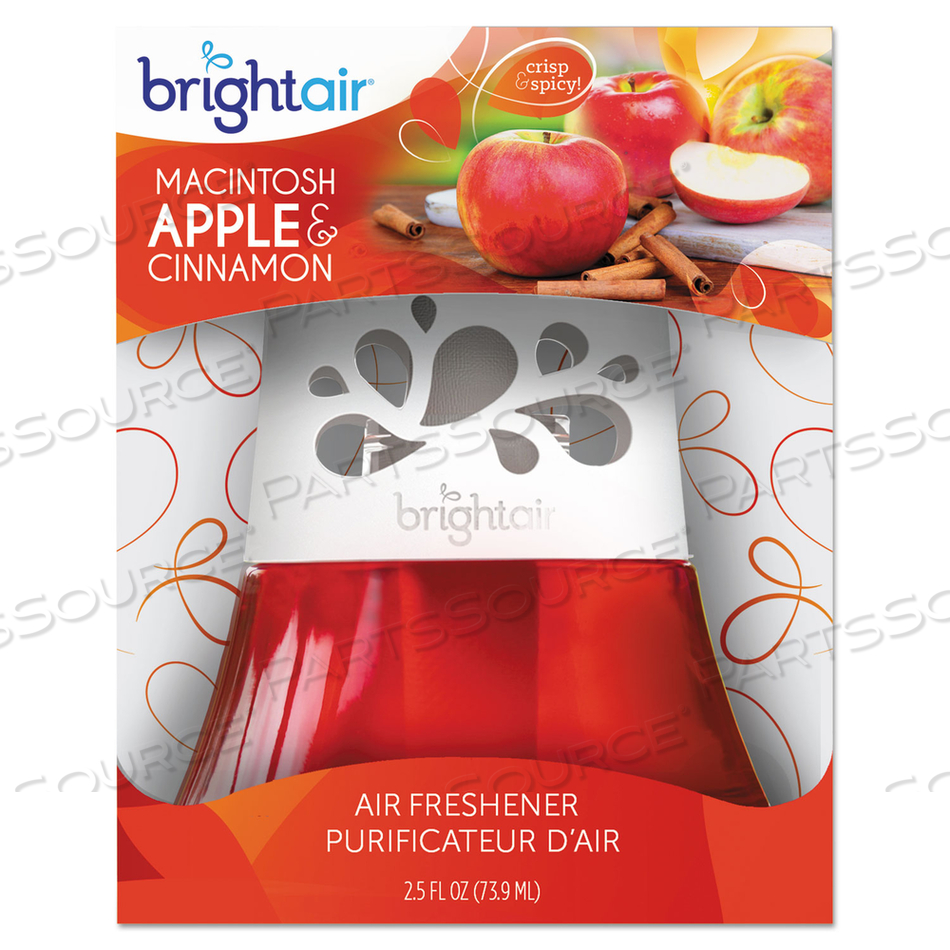 SCENTED OIL AIR FRESHENER, MACINTOSH APPLE AND CINNAMON, RED, 2.5 OZ by Bright Air