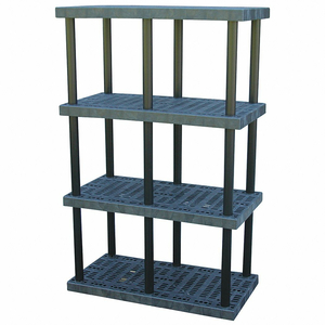 PLASTIC SHELVING OPEN 75 H 4 SHELF by SPC Industrial