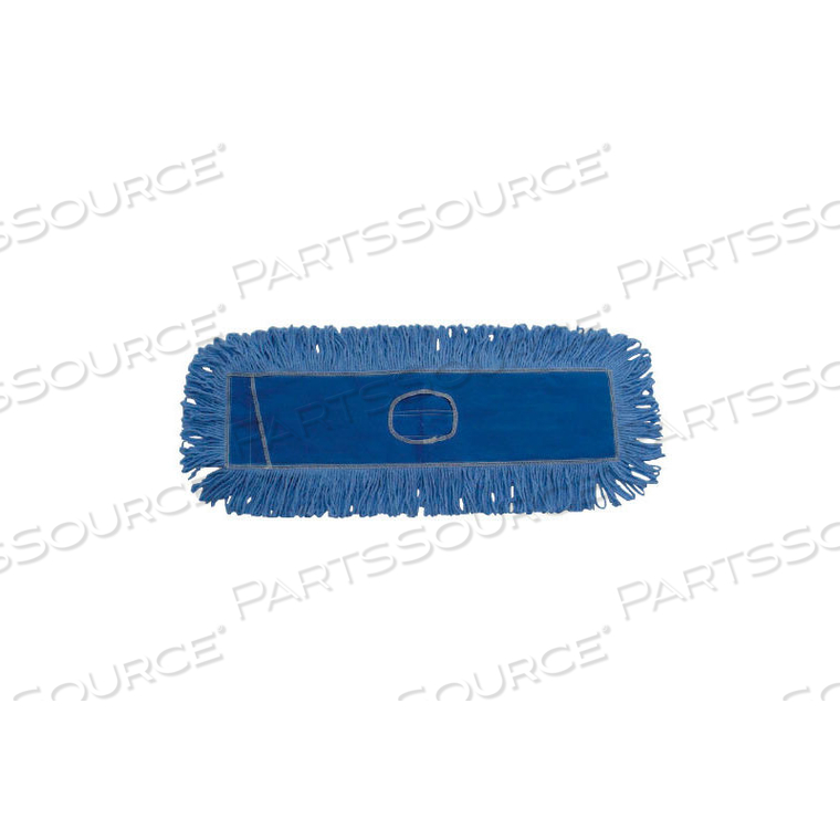 24" X 5" LOOPED-END COTTON/SYNTHETIC DUST MOP HEAD, BLUE by Unisan