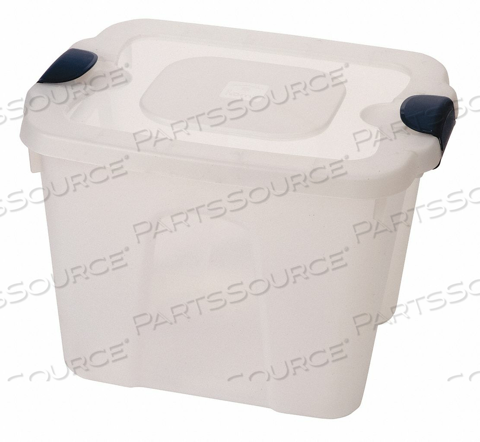 STORAGE TOTE 10 GAL. CLEAR 13-1/2 IN H by Durabilt STORAGE TOTE 10 GAL. CLEAR 13-1/2 IN H by Durabilt