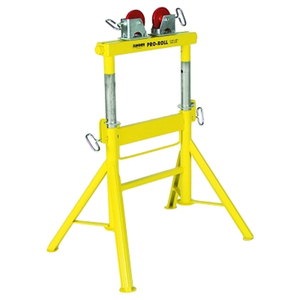 PRO ROLL STAND, ALUMINUM ROLLER WHEELS, 2000 LB CAP, 1/2 IN TO 48 IN PIPE, 29 IN TO 43 IN H by Sumner