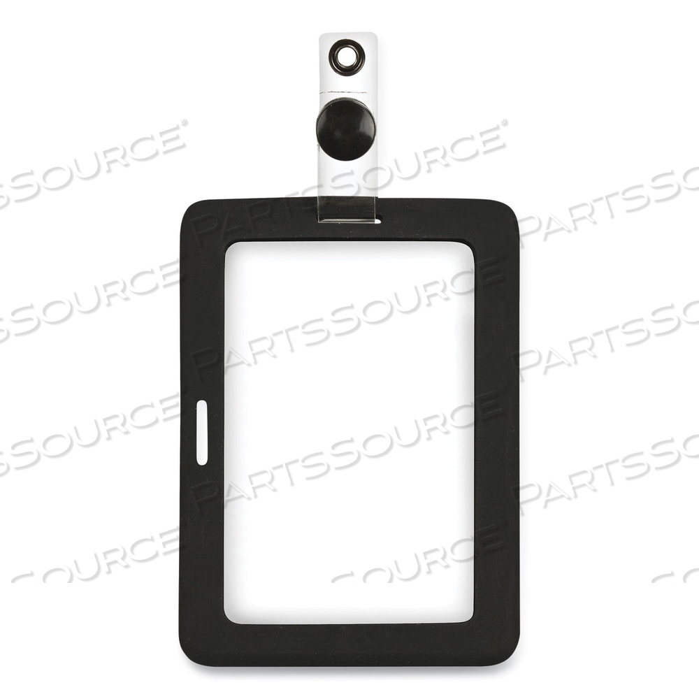 MYID BADGE HOLDER, VERTICAL/HORIZONTAL, 3 5/8 X 2 1/4, BLACK, 1/EA by Cosco
