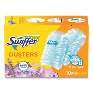 REFILL DUSTERS, DUSTLOCK FIBER, LIGHT BLUE, LAVENDER VANILLA SCENT,10/BOX,4 BOXES/CARTON by Swiffer