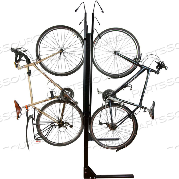 BIKE FIXATION, INDOOR 6 BIKE NON-LOCKABLE DOUBLE SIDED VERTICAL STORAGE RACK 