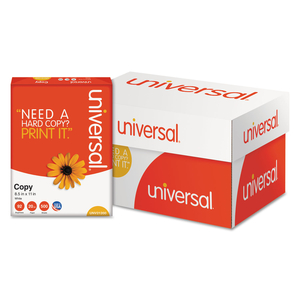 COPY PAPER, 92 BRIGHT, 20 LB BOND WEIGHT, 8.5 X 11, WHITE, 500 SHEETS/REAM, 10 REAMS/CARTON by Universal COPY PAPER, 92 BRIGHT, 20 LB BOND WEIGHT, 8.5 X 11, WHITE, 500 SHEETS/REAM, 10 REAMS/CARTON by Universal