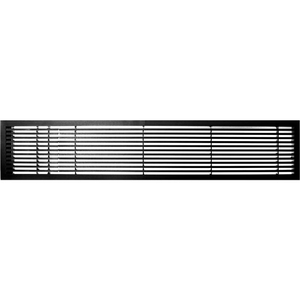 AG20 SERIES 6" X 48" SOLID ALUM FIXED BAR SUPPLY/RETURN AIR VENT GRILLE, BLACK-MATTE W/LEFT DOOR by Giumenta Corp-Architectural Grille
