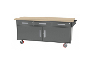 MOBILE CAB BENCH BUTCHER BLOCK 75 W 30 D by Greene Manufacturing, Inc. MOBILE CAB BENCH BUTCHER BLOCK 75 W 30 D by Greene Manufacturing, Inc.