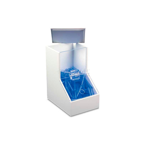 WHITE PVC/ACRYLIC SMALL DISPENSING BIN, 5"W X 8"D X 9"H by TrippNT, Inc