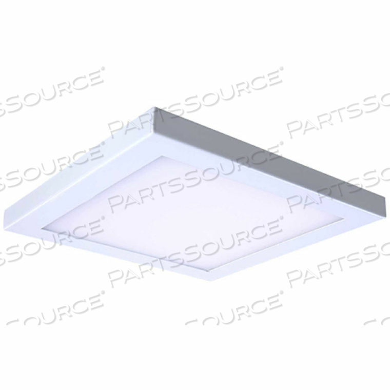 10" SQUARE PLATTER LED FLUSH MOUNT LIGHT, 40W, 120V, 3000K, WHITE by AMAX Lighting