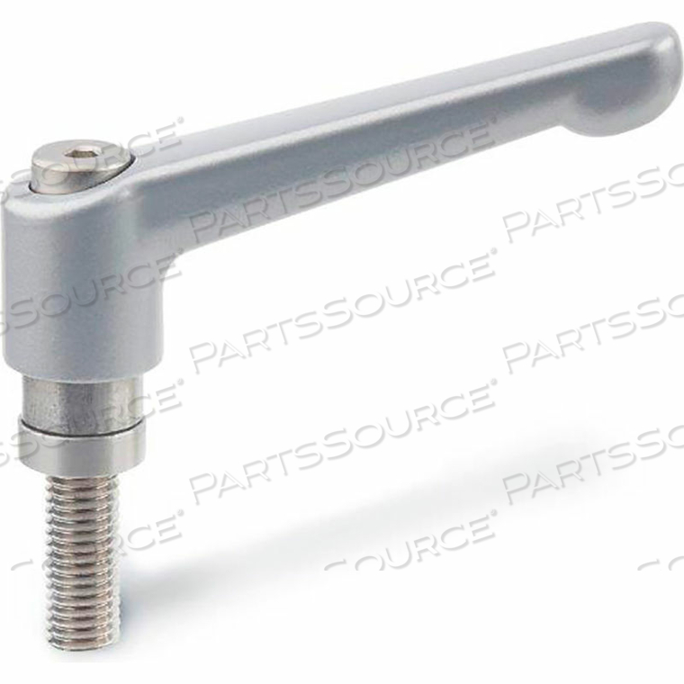 GN911 ADJUSTABLE CLAMPING LEVER KITS, STEEL, THREADED STUD, 1.77"L HANDLE, 0.75"L THREAD 