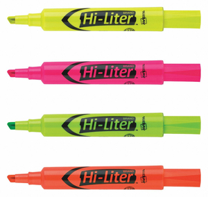DESK-STYLE HIGHLIGHTERS CHISEL TIP PK4 by Avery