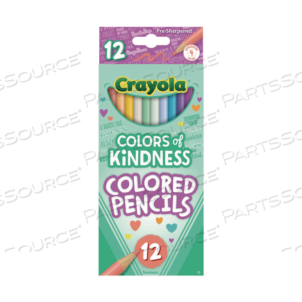 COLORS OF KINDNESS COLORED PENCILS, ASSORTED LEAD AND BARREL COLORS by Crayola