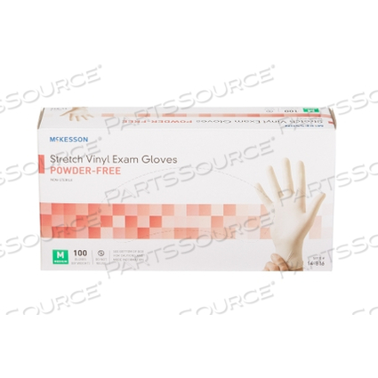 STRETCH VINYL GLOVES, MEDIUM, IVORY (100 PER BOX) by McKesson