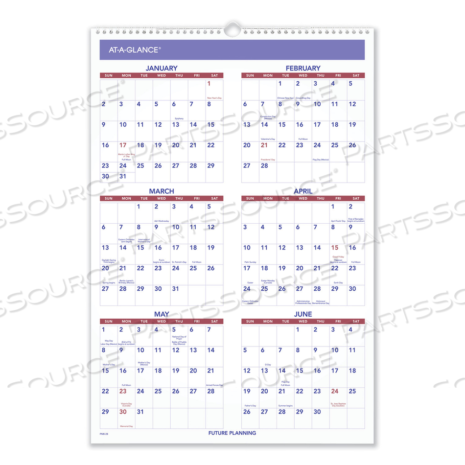 THREE-MONTH WALL CALENDAR, 15.5 X 22.75, WHITE SHEETS, 12-MONTH (JAN TO DEC): 2023 by At-A-Glance
