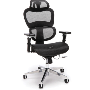 ERGO OFFICE CHAIR FEATURING MESH BACK AND SEAT WITH OPTIONAL HEADREST, IN BLACK () by OFM Inc