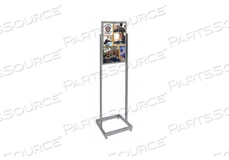 SIGN HOLDER PEDESTAL 14X22 ALUM CHROME by United Visual Products SIGN HOLDER PEDESTAL 14X22 ALUM CHROME by United Visual Products