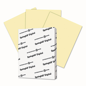 DIGITAL VELLUM BRISTOL COLOR COVER, 67 LB BRISTOL WEIGHT, 8.5 X 11, CANARY, 250/PACK by Springhill