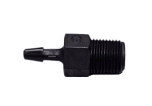 FITTING-1/8" HIGH PRESSURE MALE HOSE BARB (BLACK) (1/8" MPT X 1/8" BARB) by Custom Ultrasonics