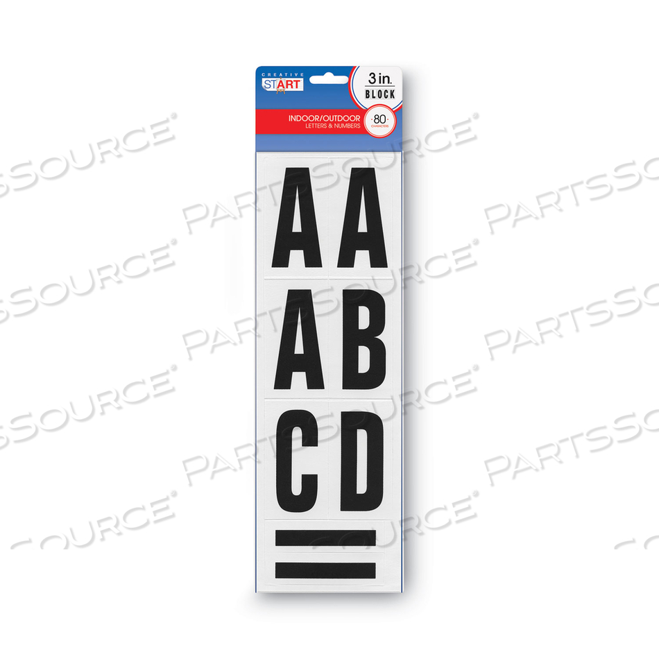 LETTERS, NUMBERS AND SYMBOLS, SELF ADHESIVE, BLACK, 3"H, 64 CHARACTERS by Cosco LETTERS, NUMBERS AND SYMBOLS, SELF ADHESIVE, BLACK, 3"H, 64 CHARACTERS by Cosco