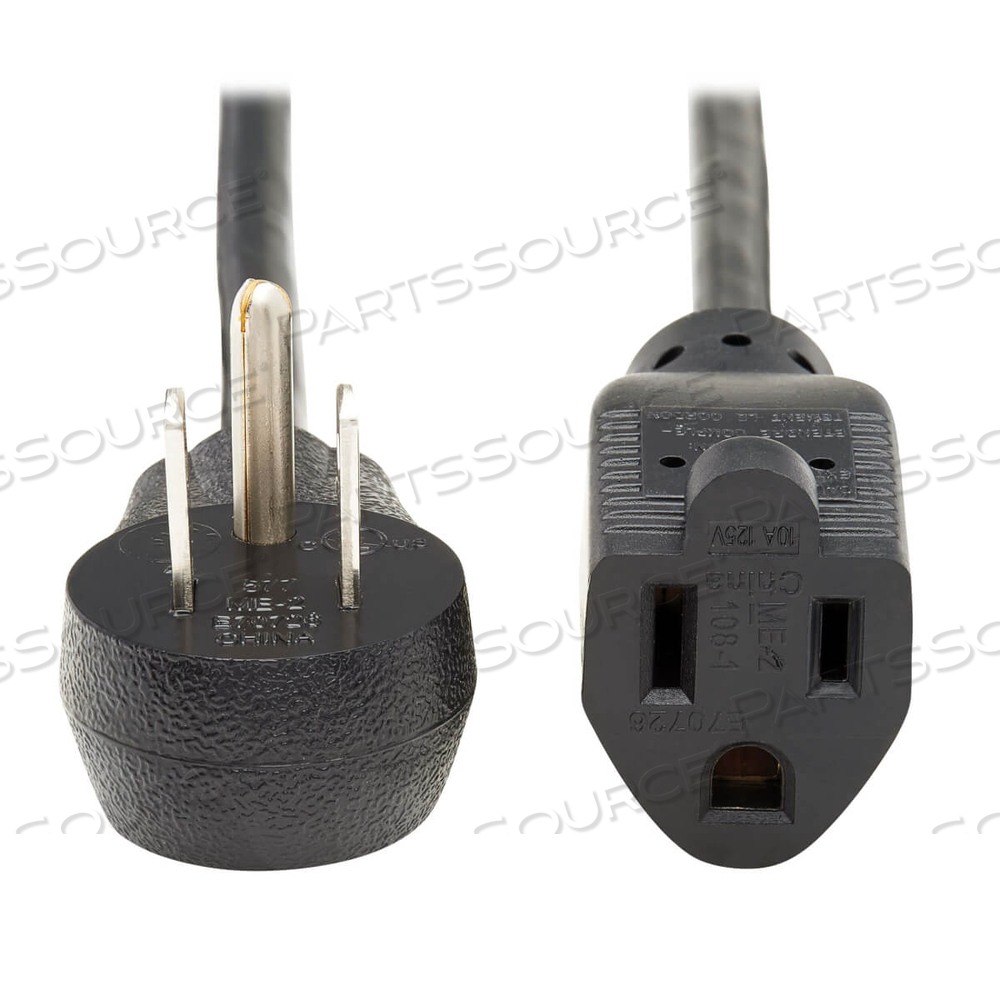 POWER EXTENSION CORD RIGHT-ANGLE 5-15P TO 5-15R 18AWG 10A 15FT by Tripp Lite