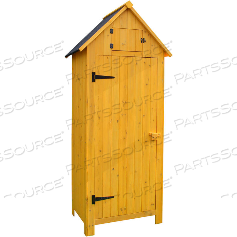 HANOVER WOODEN STORAGE SHED, 30" X 20-2/5" X 69-3/5" YELLOW by Almo