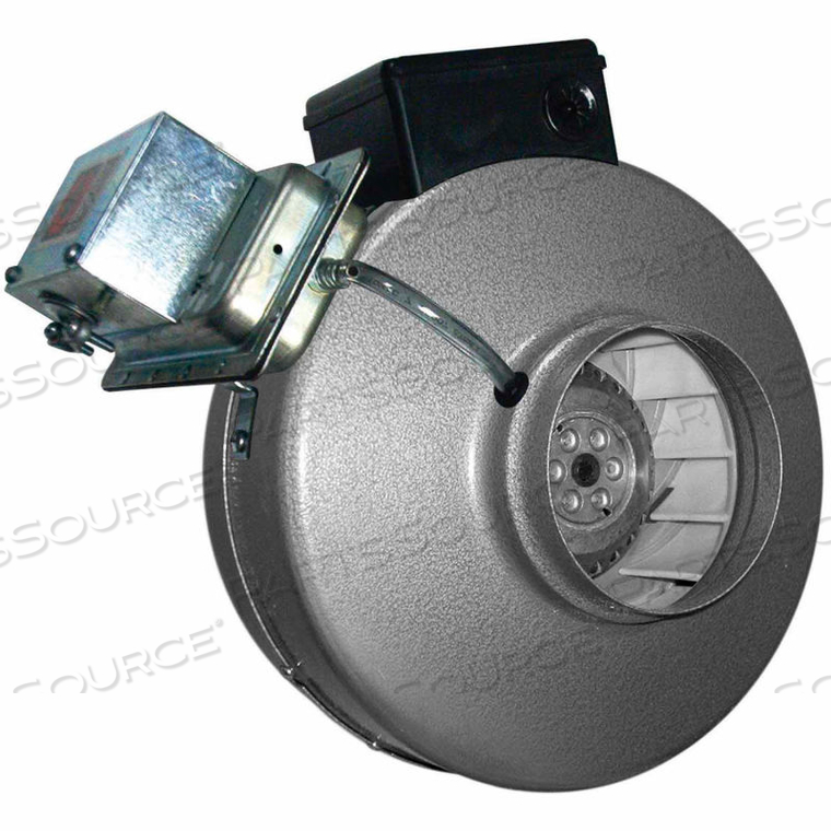 VORTEX INLINE BLOWER FAN 4" WITH PRESSURE SWITCH 