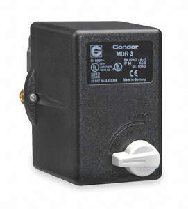 PRESSURE SWITCH 3PST 100-125PSI STANDARD by Condor USA, Inc