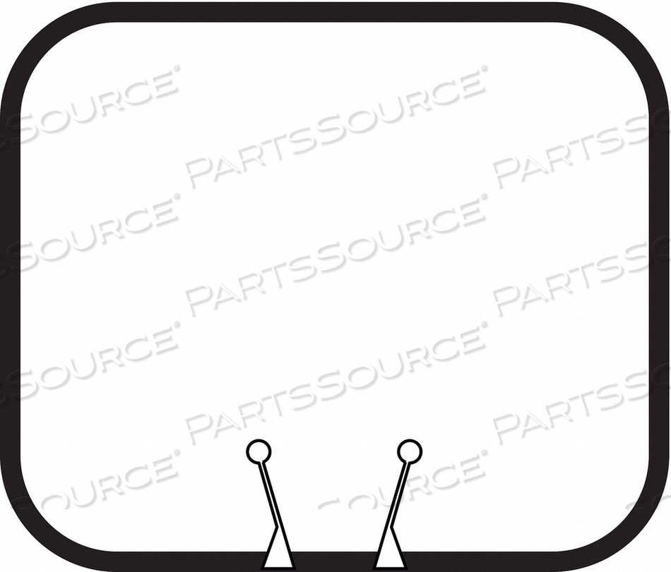 TRAFFIC CONE SIGN, PLASTIC, 10 1/2 IN HT, WHITE/BLACK, BLANK by Tapco