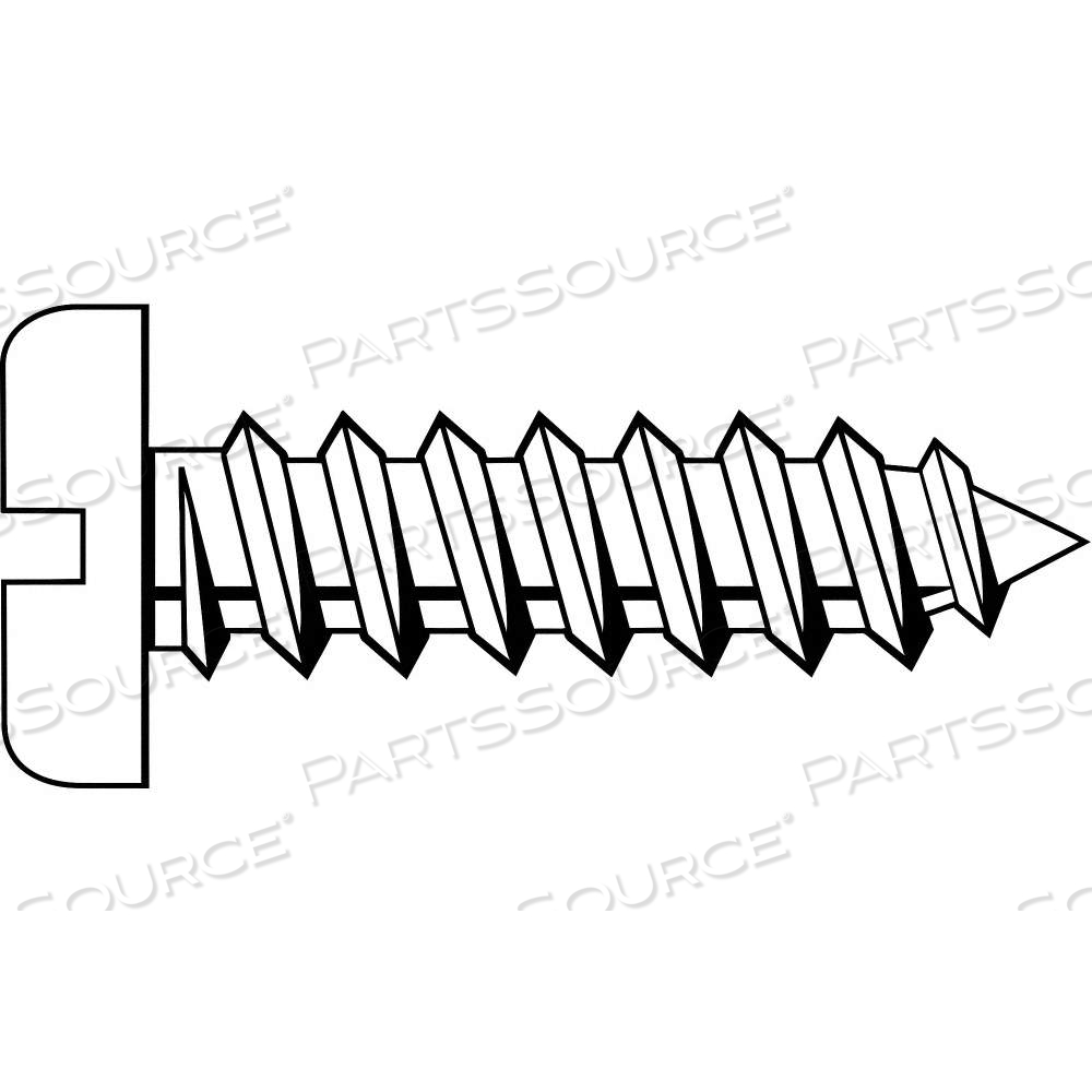 SHEET METAL SCREW, #14 SIZE, 1 3/4 IN LG, STEEL, ZINC PLATED, PAN, SLOTTED, ASME B18.6.4 by Approved Vendor