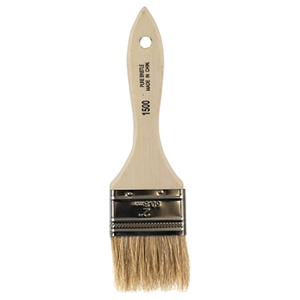 WHITE CHINESE BRISTLE PAINT BRUSH, 5/16 IN THICK, 2 IN WIDE, WHITE CHINESE BRISTELS, WOOD HANDLE by Linzer Products