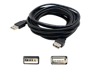 ADDON, USB EXTENSION CABLE, USB (F) TO USB (M), USB 2.0, 30 FT, BLACK by ADDON