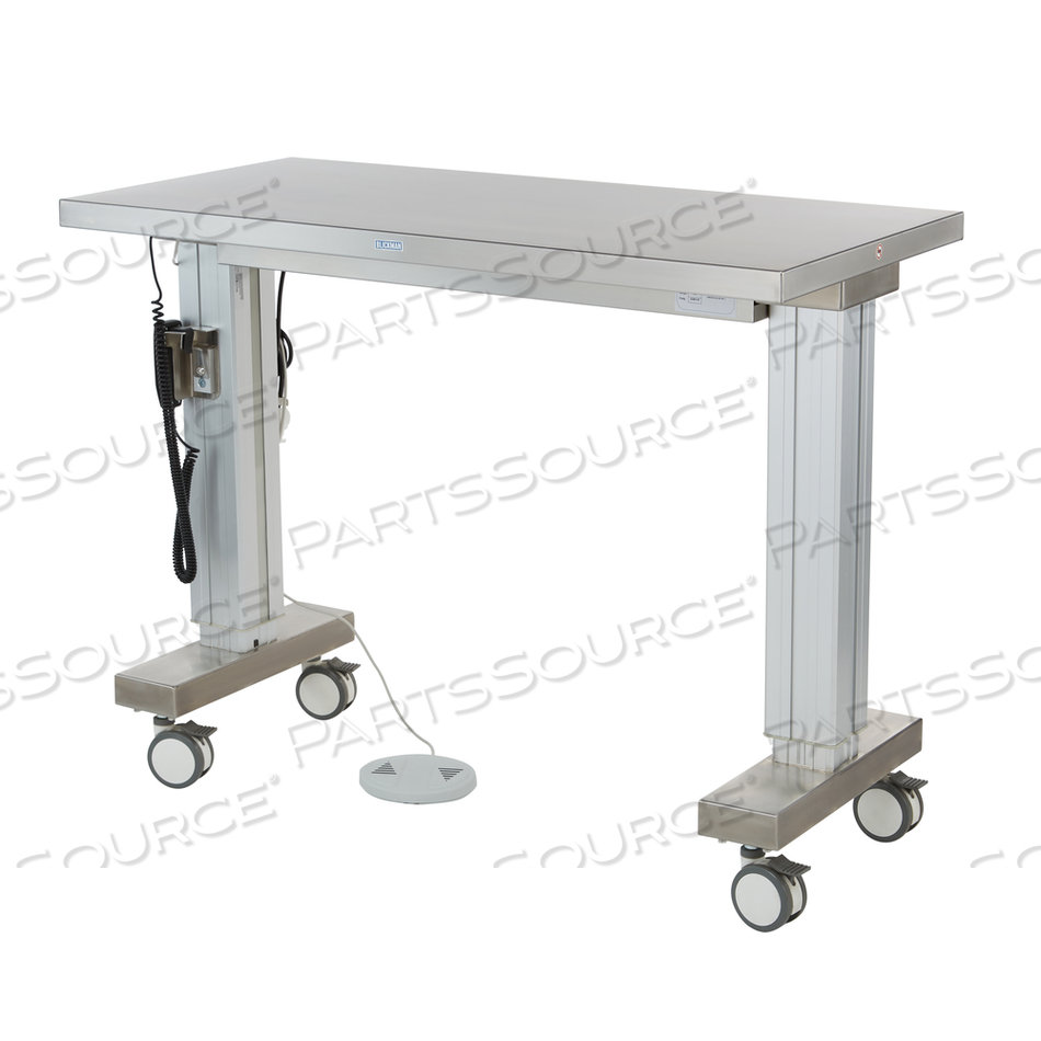MOTORIZED INSTRUMENT TABLE ADJ HT 50 1/2"W X (36 - 56)"H X 24"D ON 4" CASTERS W/BRAKES by Blickman MOTORIZED INSTRUMENT TABLE ADJ HT 50 1/2"W X (36 - 56)"H X 24"D ON 4" CASTERS W/BRAKES by Blickman