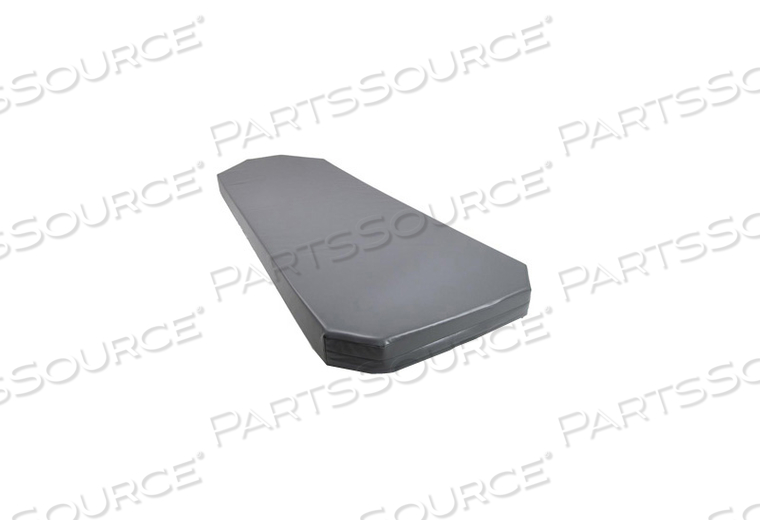 STOCK COMFORT STRETCHER PAD, HERCULITE SURECHEK COMFORT FABRIC, MEDIUM DENSITY 1845CA FOAM, MEETS CTB 117, 30 IN X 4 IN X 76 IN by The Stretcher Pad Co.