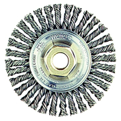 BRUSH, WIRE, 20,000 RPM, STAINLESS STEEL, 4 IN. DIA., 0.02 IN WIRE by Weiler