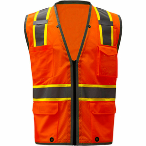 1702, CLASS 2 HEAVY DUTY SAFETY VEST, ORANGE, M by GSS Safety LLC
