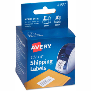 THERMAL PRINTER LABELS, SHIPPING, 2-1/8 X 4, WHITE, 140/ROLL, 1 ROLL/BOX by Avery