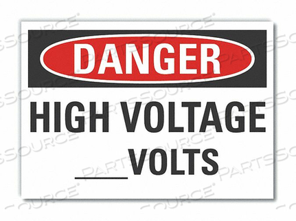 REFL DECAL DANGER HIGH VOLTAGE 5 X3-1/2 by Lyle Signs Inc. REFL DECAL DANGER HIGH VOLTAGE 5 X3-1/2 by Lyle Signs Inc.