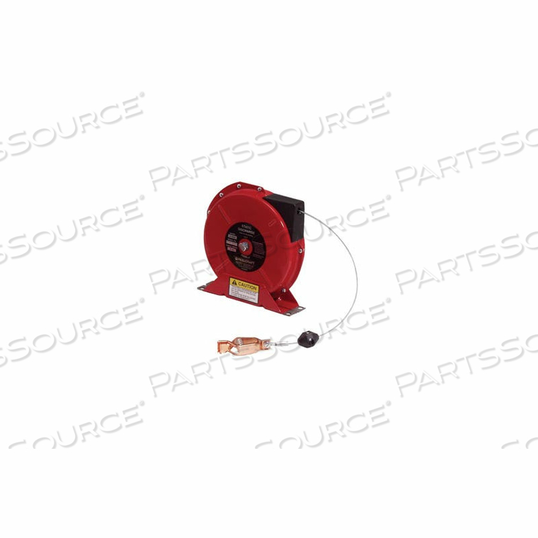 G3050N 50' STATIC DISCHARGE GROUNDING REEL SPRING RETRACTABLE W/ NYLON COATED CABLE by Reelcraft
