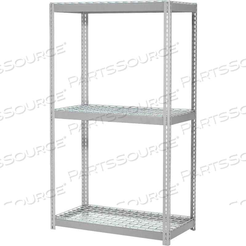 EXPANDABLE STARTER RACK 60X36X84 3 LEVEL WIRE DECK 1000 LB. CAP PER DECK GRY 